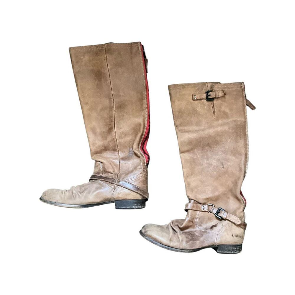 Steve Madden Tan Leather Roady Boots: 90s, Y2K, Modern